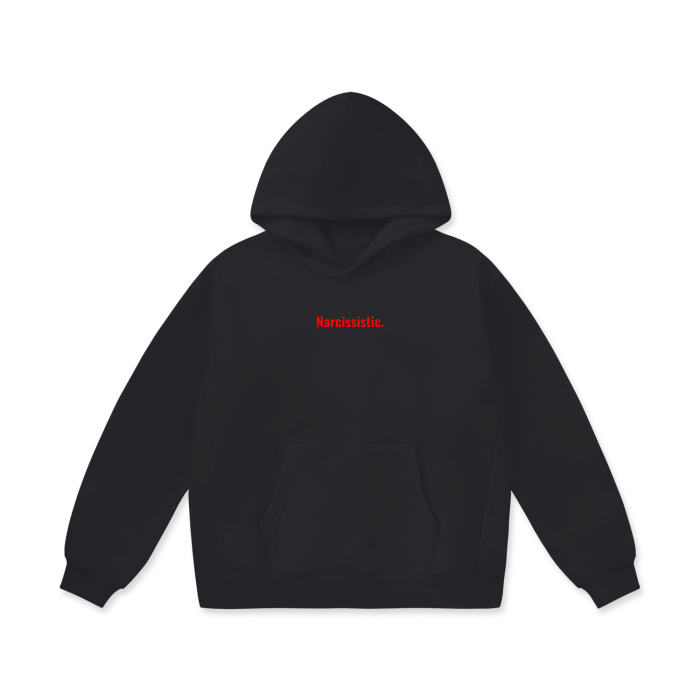 Oversize "Narcissistic." hoodie